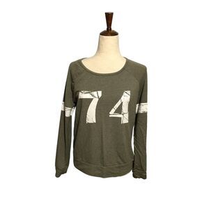 Five by Five Gray Graphic Sleeve Tee MED Women's